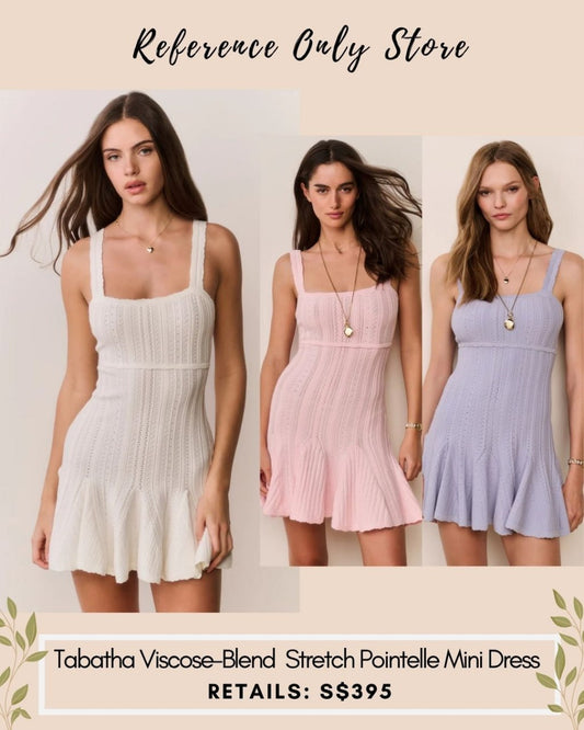 LSF Tabatha  stretch Pointelle mini dress