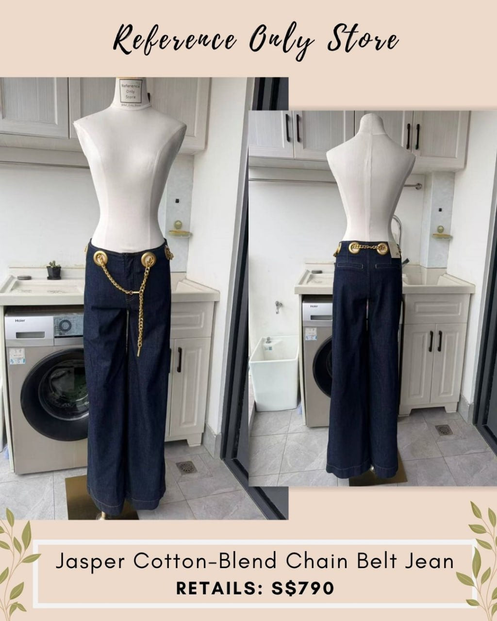 AO Jasper Cotton blend chain belt Jean
