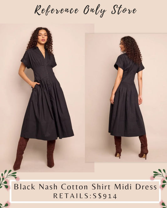Cc Black Nash shirt dress midi