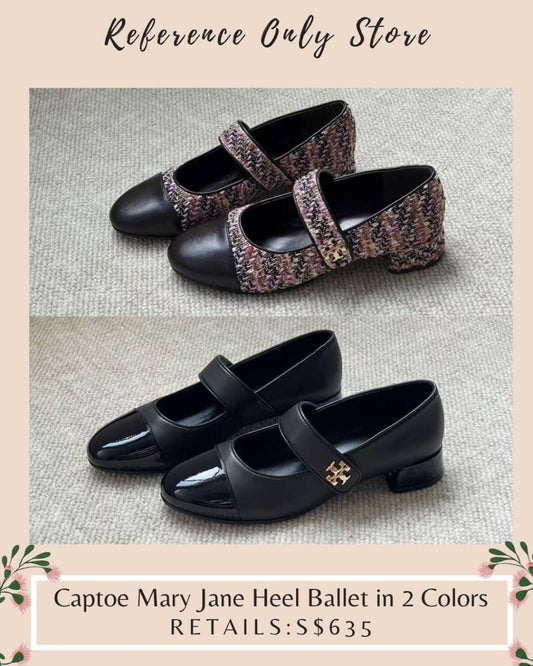 TB Captoe Mary Jane heel ballet in 2 colors