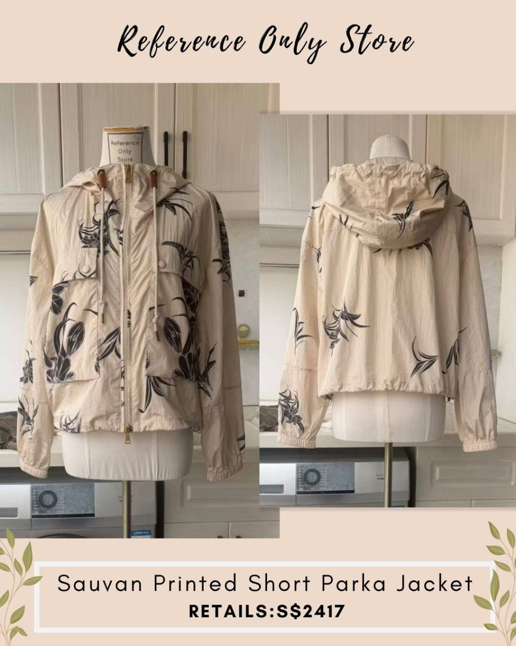 MC Sauvan Printed short parka jacket