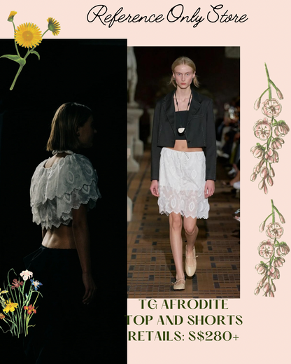 TG Afrodite bolero top and shorts
