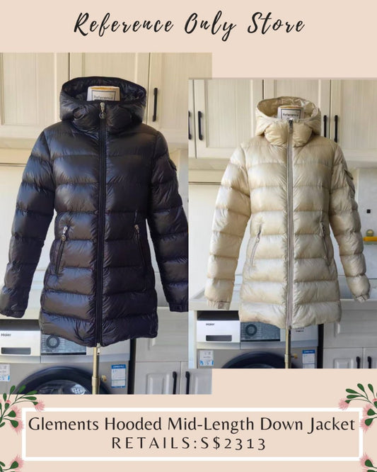 MC Glements Hooded Mid length down jacket