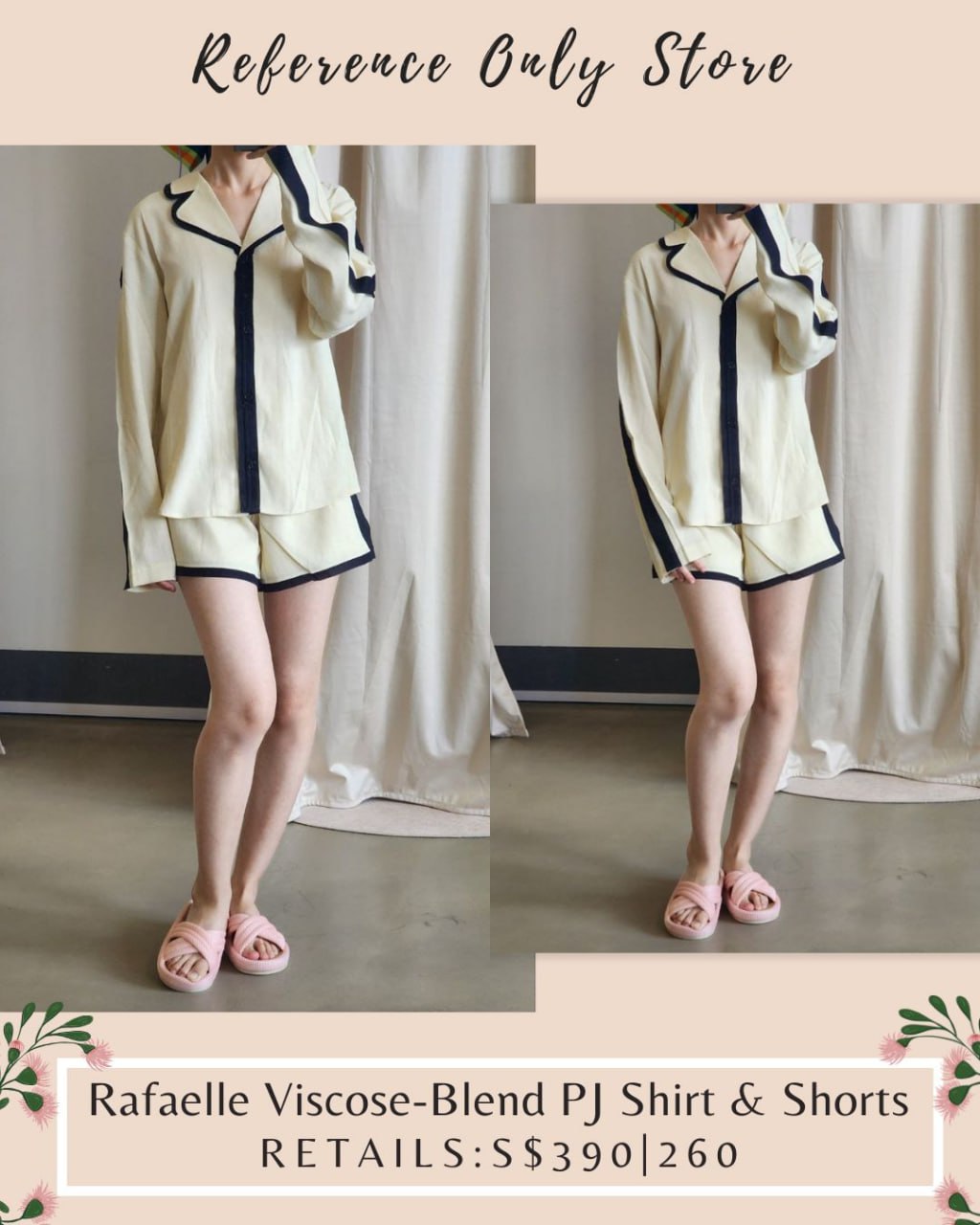 TG Rafaelle viscose blend pj top and shorts