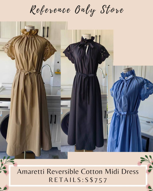 CL Amaretti Reversible cotton midi dress