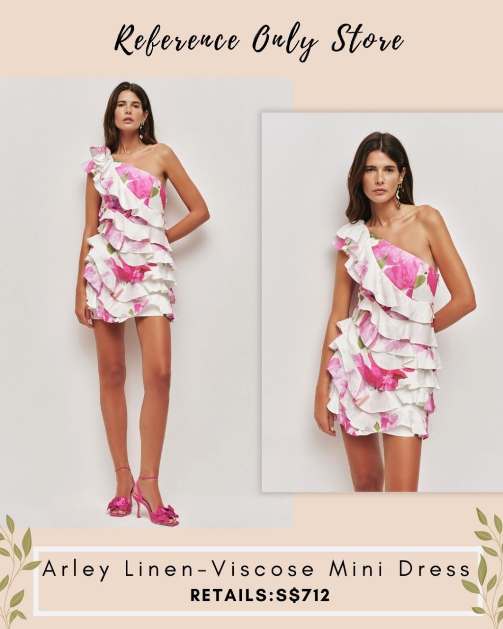 AJ Arley linen viscose mini dress