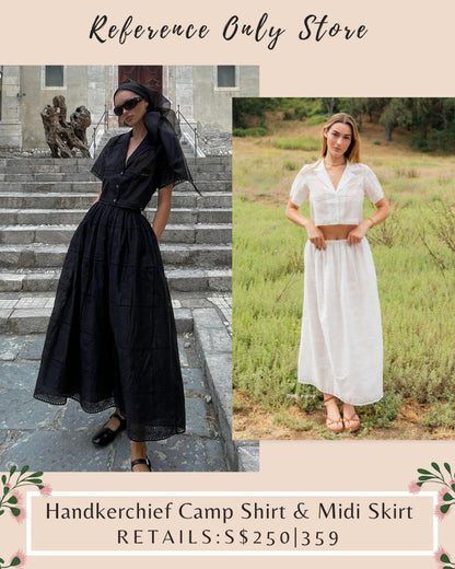 HS Handkerchief Camp Shirt & Midi skirt