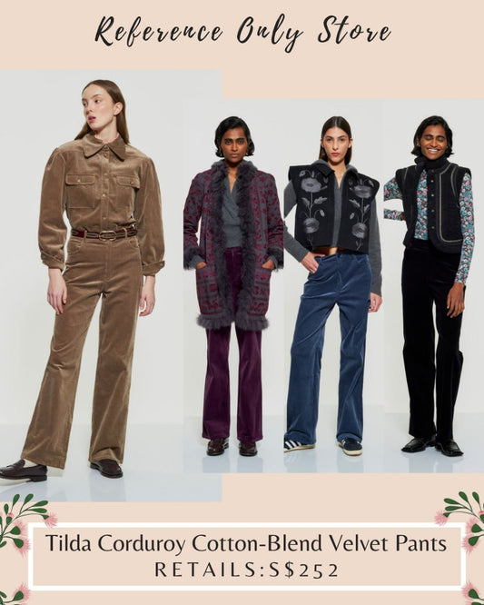AB Tilda Corduroy cotton blend velvet pants