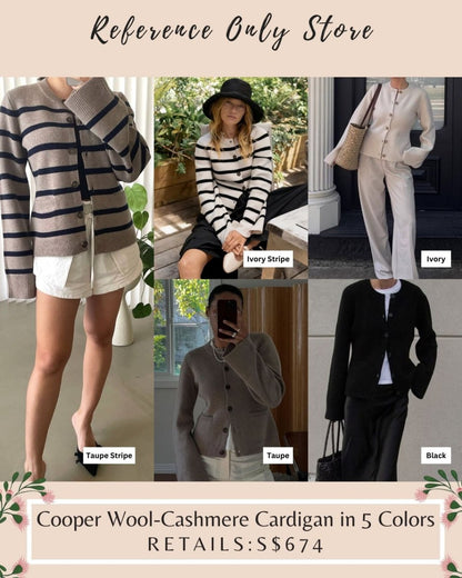Back in stock! JK Cooper wool cashmere blend cardigan