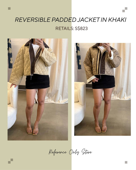 MM Reversible padded jacket in khaki