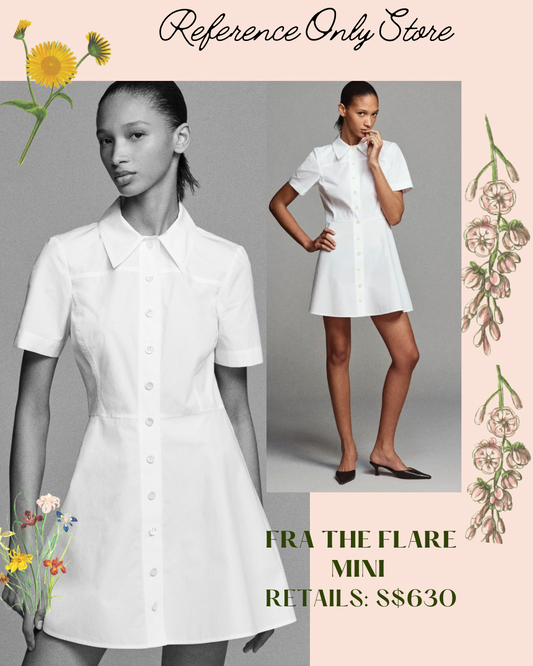 FRA The flare mini cotton white dress