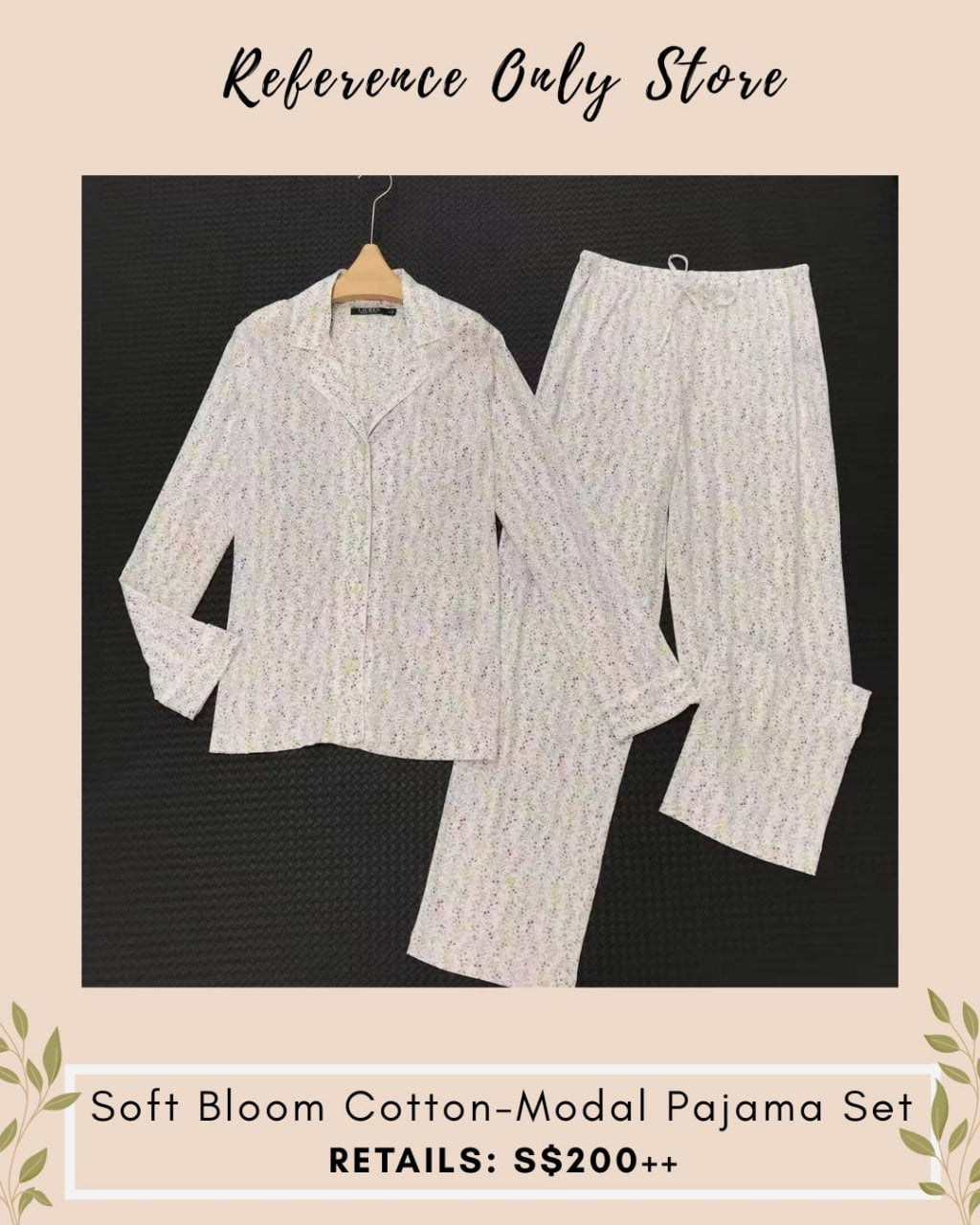 RL Soft bloom cotton modal pajama set