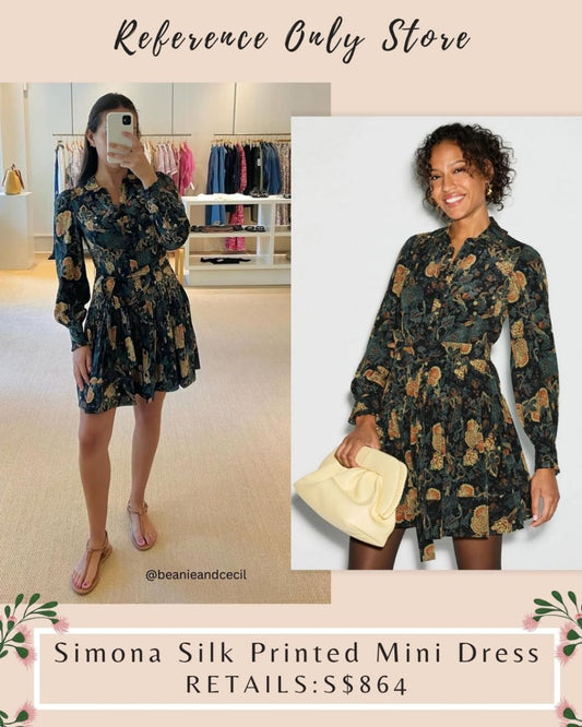 UJ Simona silk printed mini dress