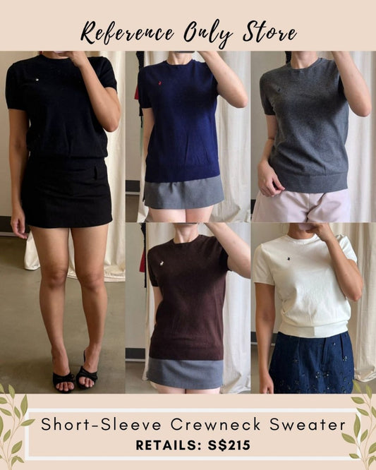 RL Stretch cotton crewneck sweater top