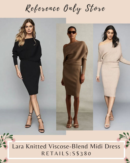 RS Lara Knitted viscose blend midi dress