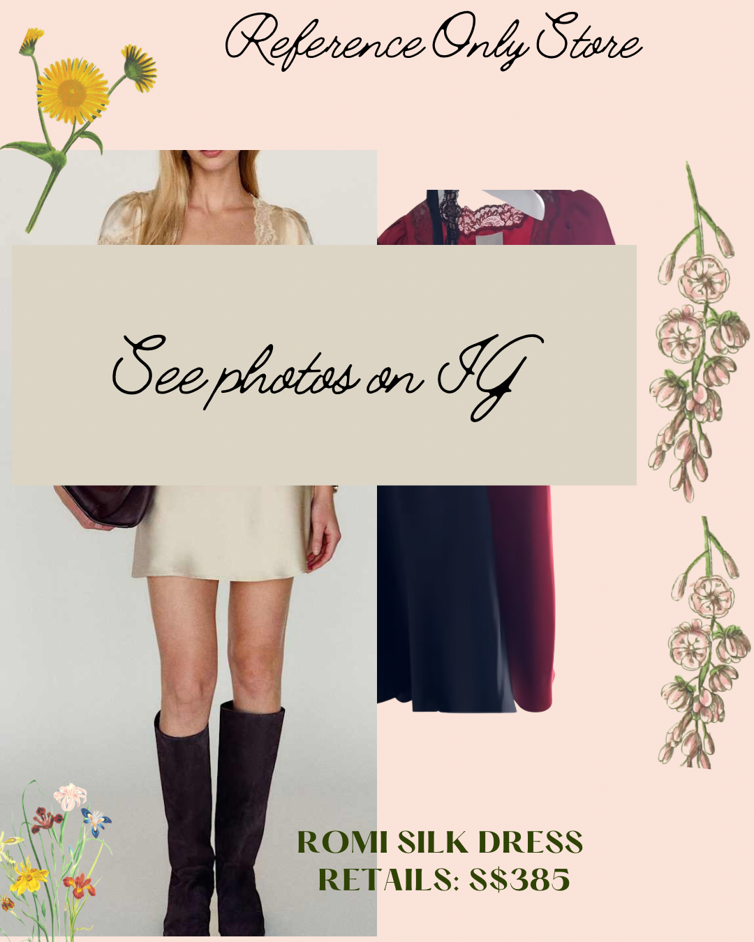 Ref Romi mini silk lace dress