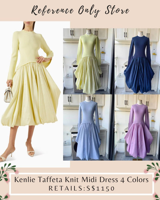 SK kenlie taffeta knit midi dress