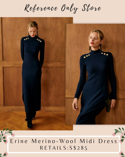 SZ Erine Merino wool midi dress