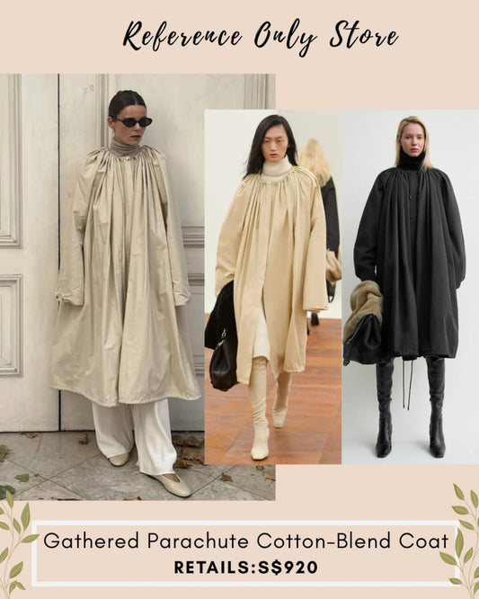 Tot parachute cotton blend trench coat