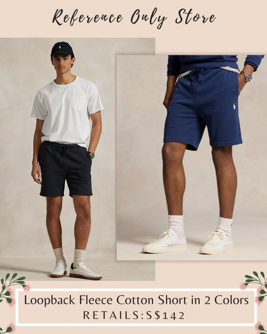 RL Men’s Loopback fleece cotton short in 2 colors