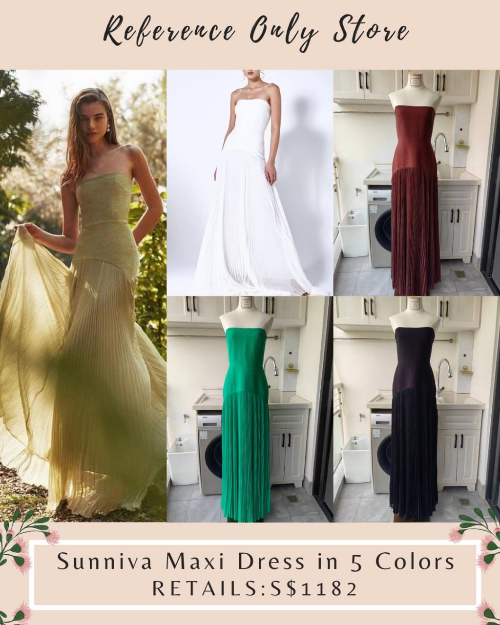 New colors! ALX Sunniva maxi dress in 5 colors