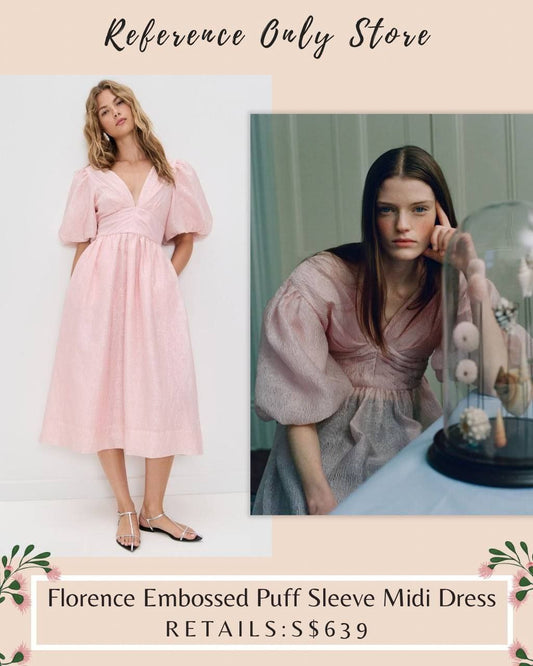 SE Florence embossed pink midi dress
