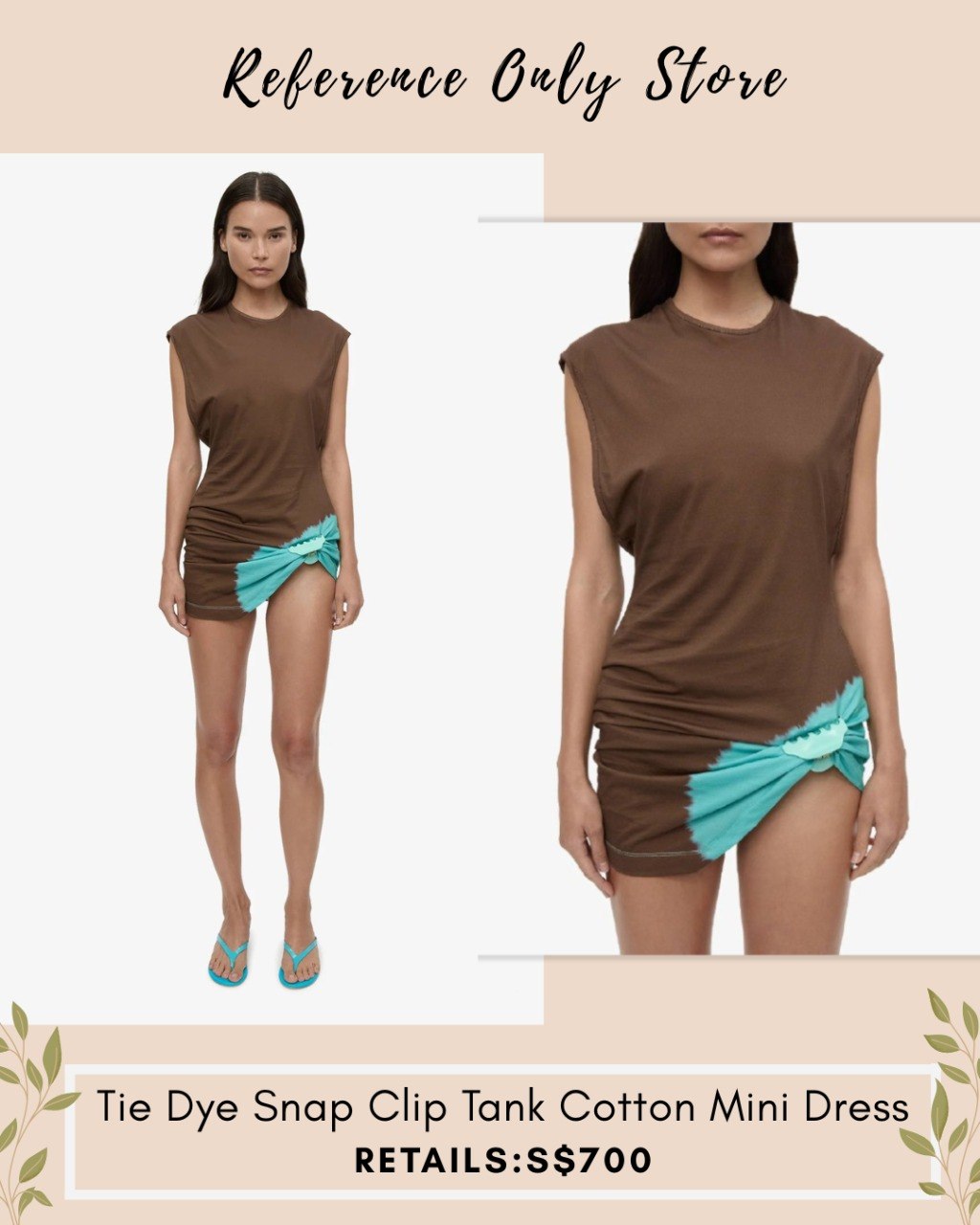 CE Tie Dye snap clip tank dress