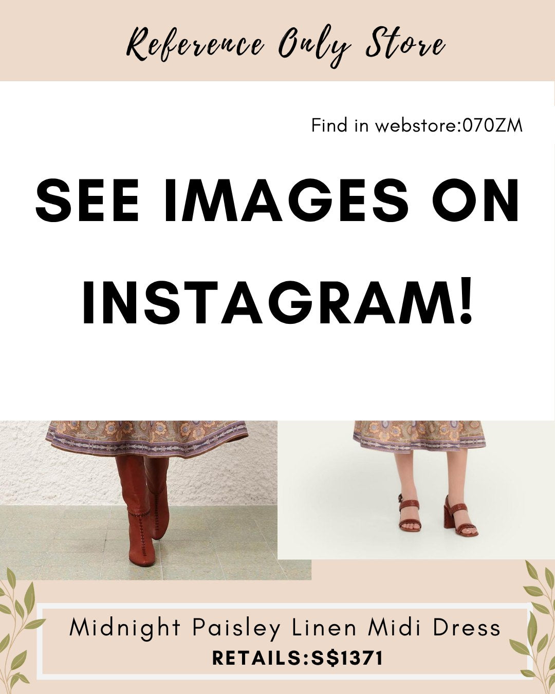 070ZM Midnight Paisley linen midi dress