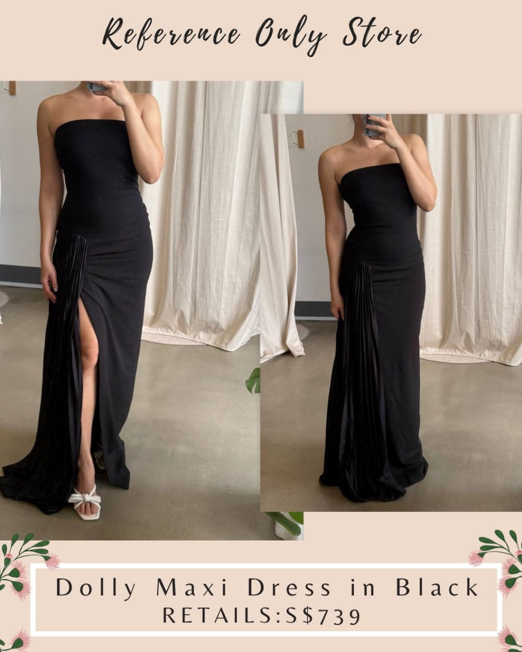 SL Dolly maxi dress in black