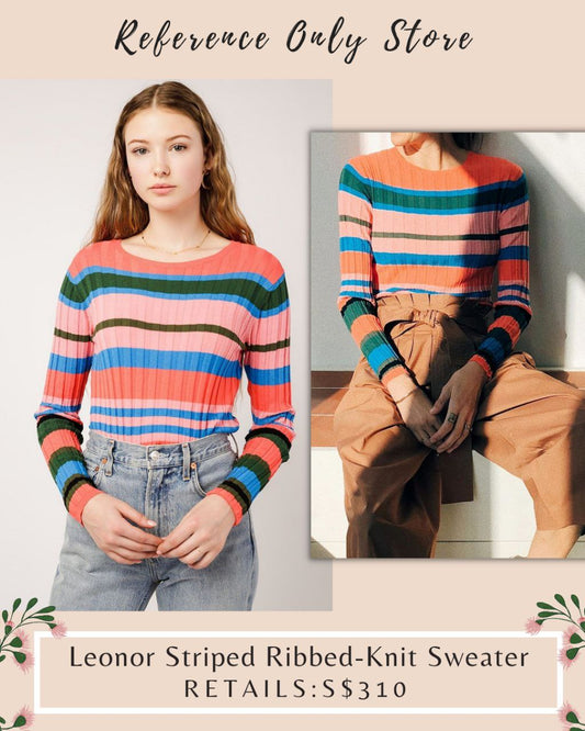 SG Leonor Striped Ribbed Knit Sweater