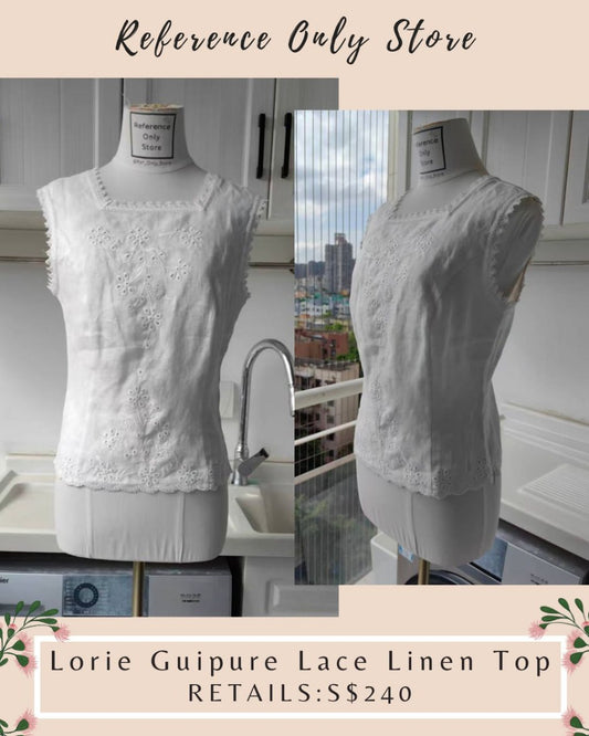Ref Linen Lorie Guipure Lace top