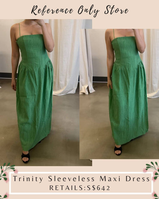 AMR Green Trinity midi cotton dress