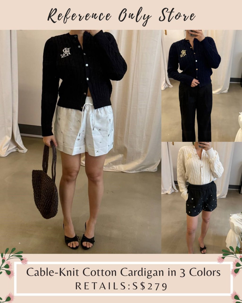 RL Cable knit cotton cardigan in 3 colors