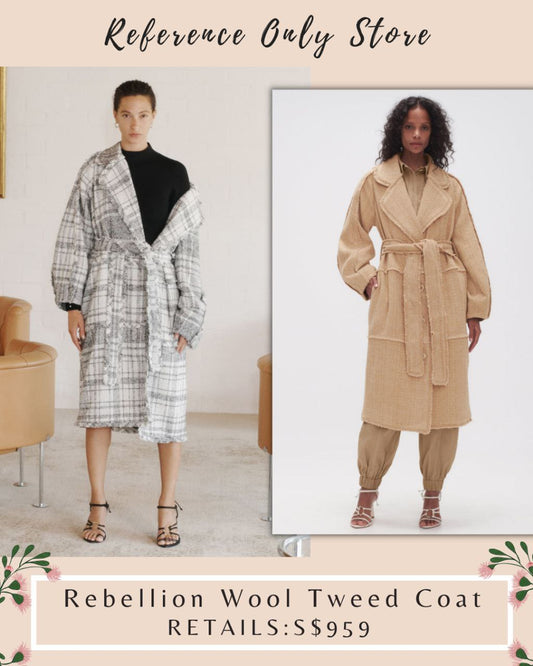 Aj Rebellion Wool Tweed Coat