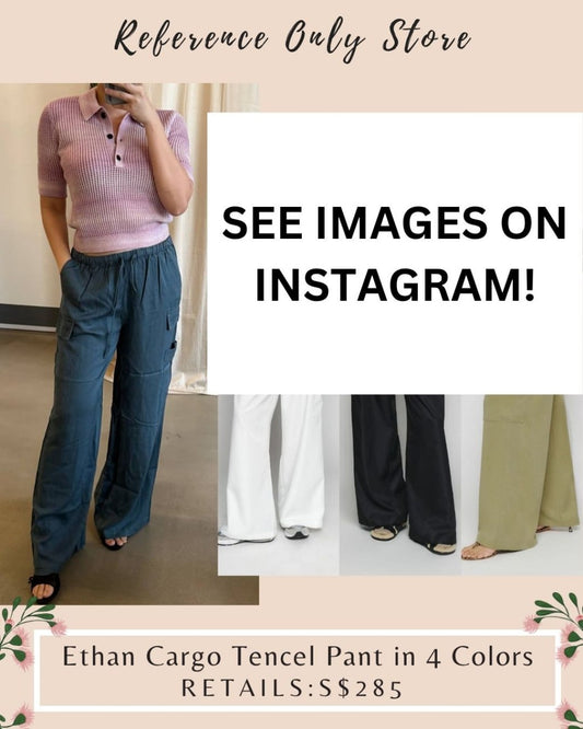 Ref Ethan cargo tencel pant in 4 colors