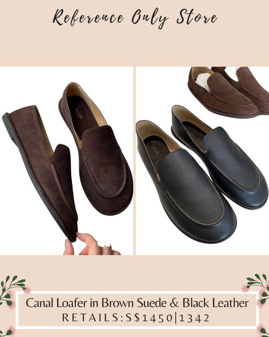TR Canal Loafer in Brown Suede & Black Leather