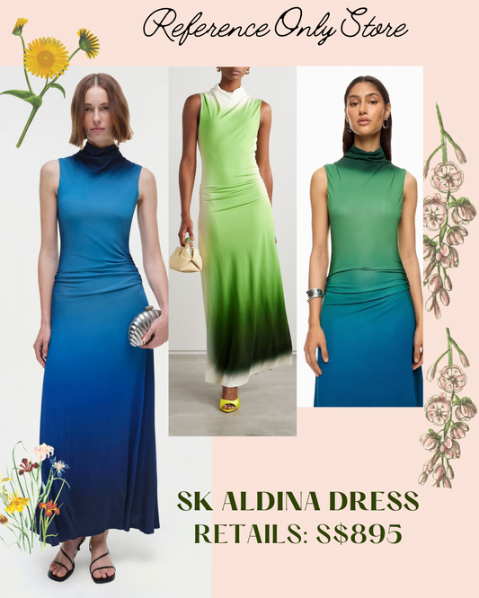 3 colors! SK Aldina Midi dress in ombre blue