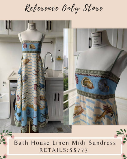 AM Bath House Linen Midi Sun Dress