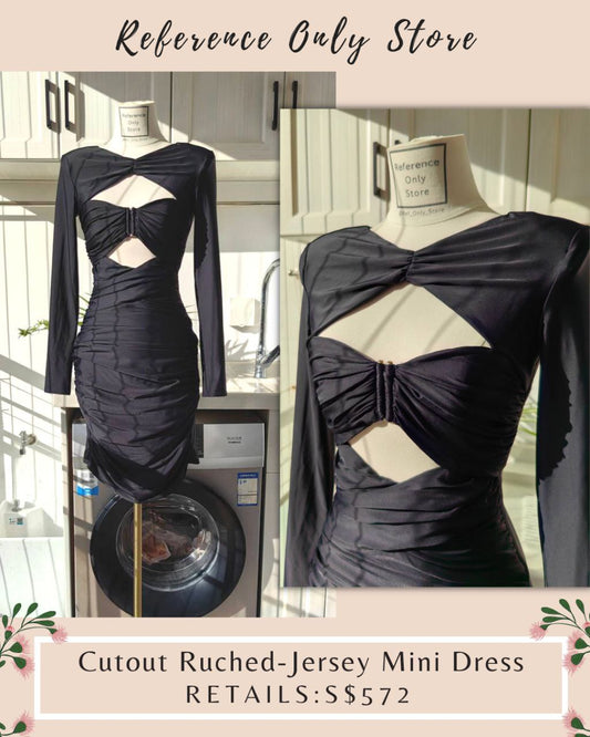 Sp Black Cut Out Jersey Mini Dress