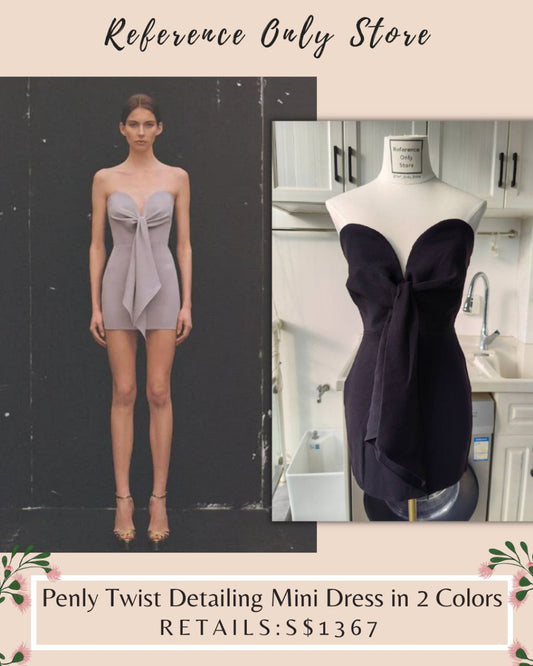 AP Penny Twist Detailing Mini Dress