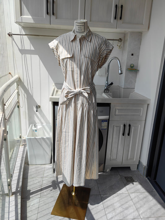 DL Laurel Sleeveless linen blend shirt dress