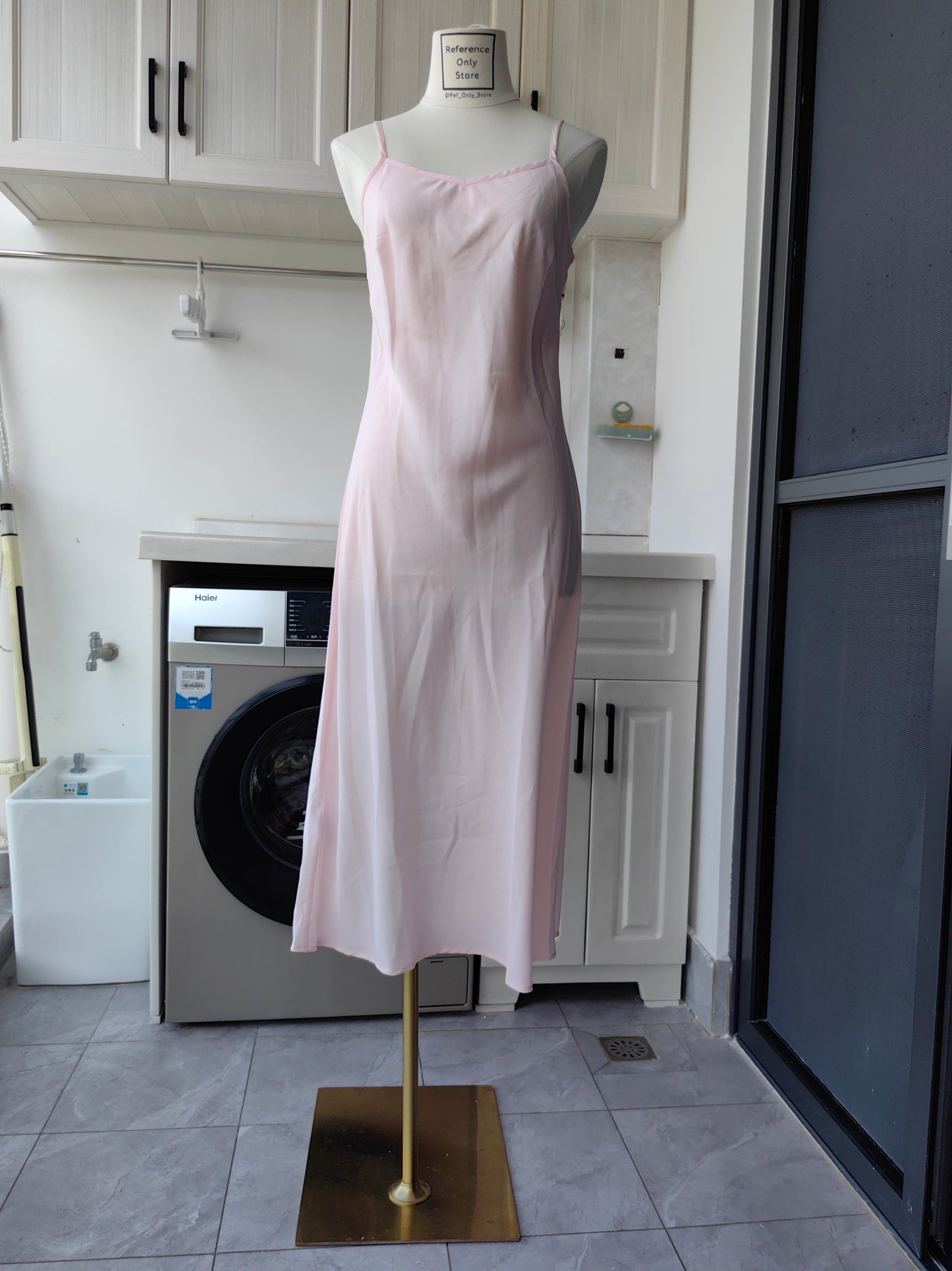 LKB Elowen Silk Blend Pink midi dress