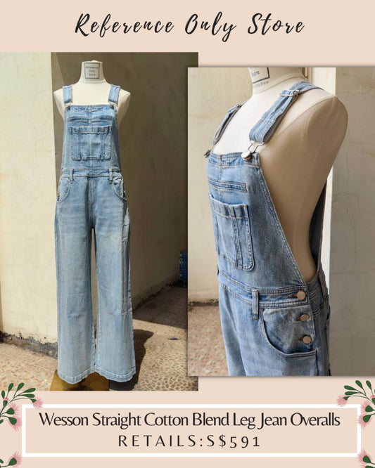 AO Wesson Straight Cotton Blend Leg Jean Overalls