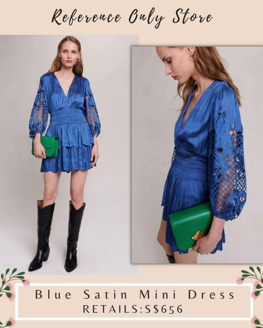 MJ Blue Satin Mini Dress