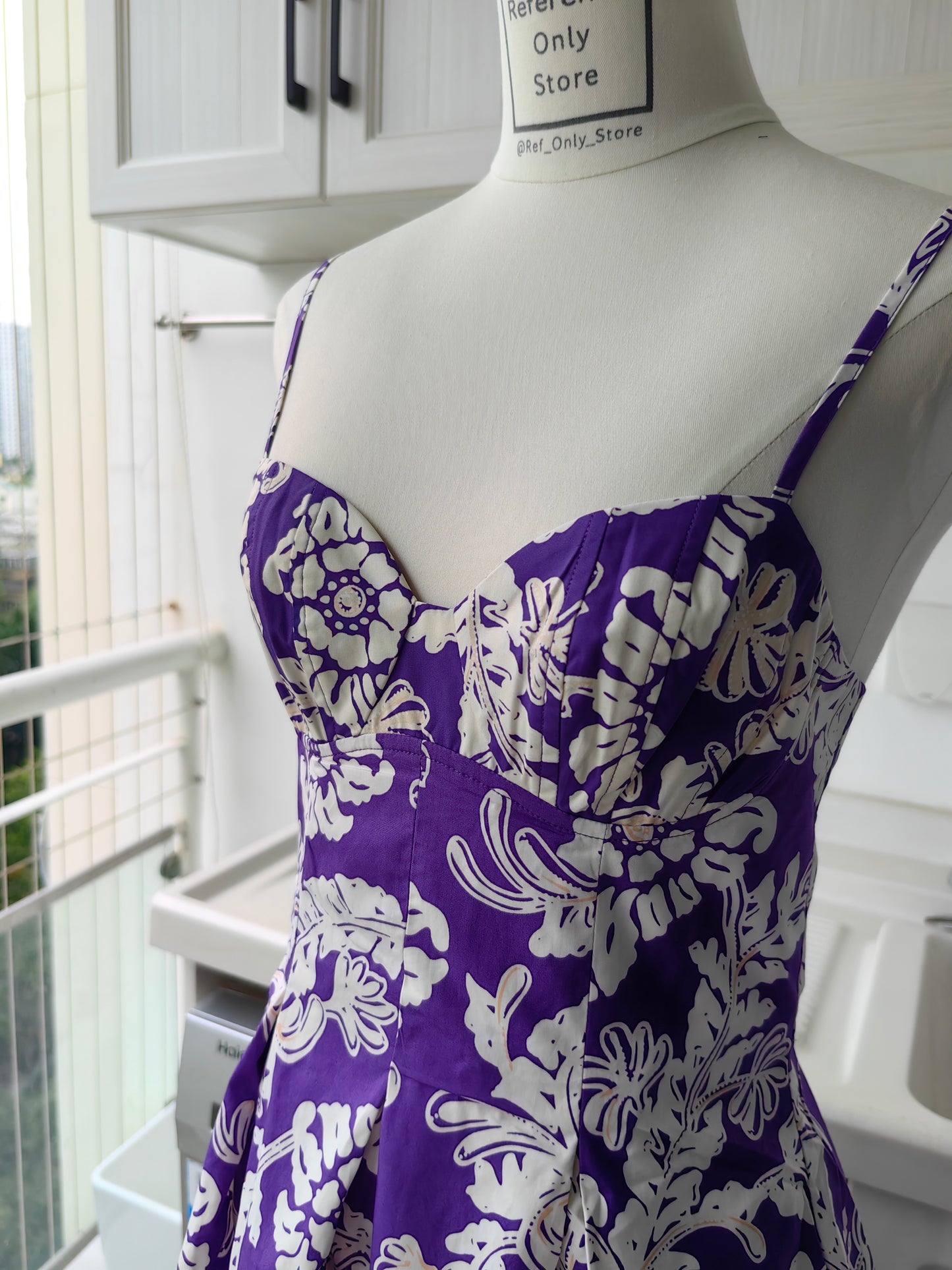 SJ Purple Floral Cotton Dress