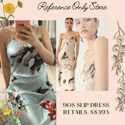 SL 90s Silk Slip Dress in Endangered