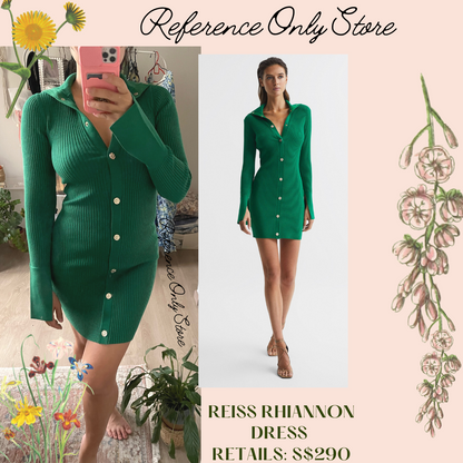 Readystock! 2 colors! Reiss Rhiannon rib knit mini Dress