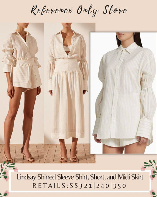SJ Lindsay Shirred Sleeve Shirt | Shorts | Midi Skirt