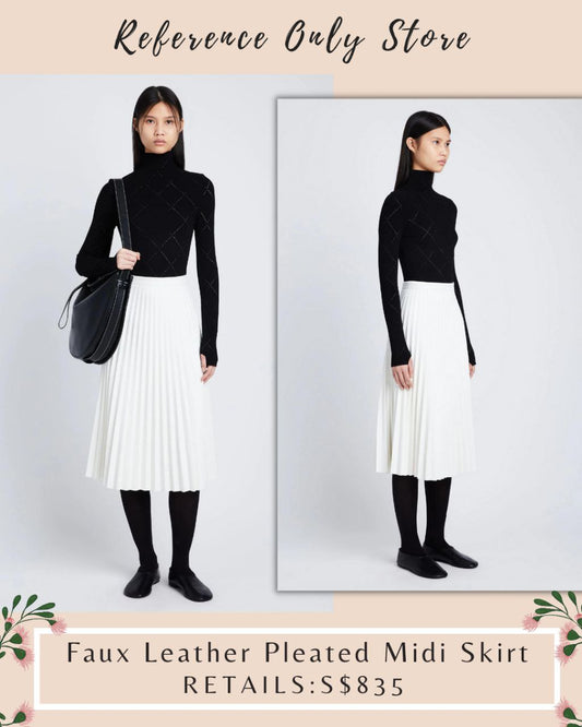 PS Faux Leather Pleated Skirt