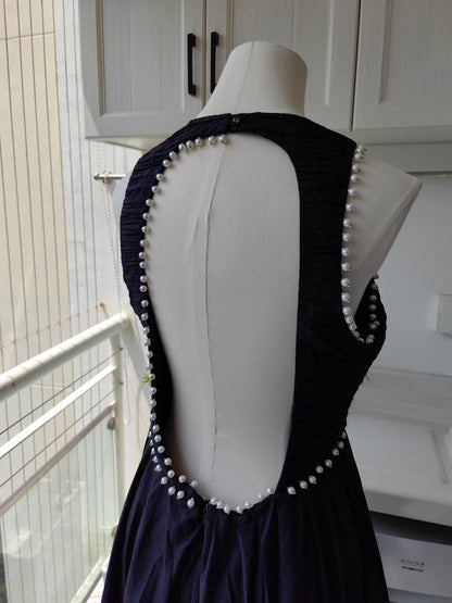 Aj Florence Pearl trim Cotton Midi dress